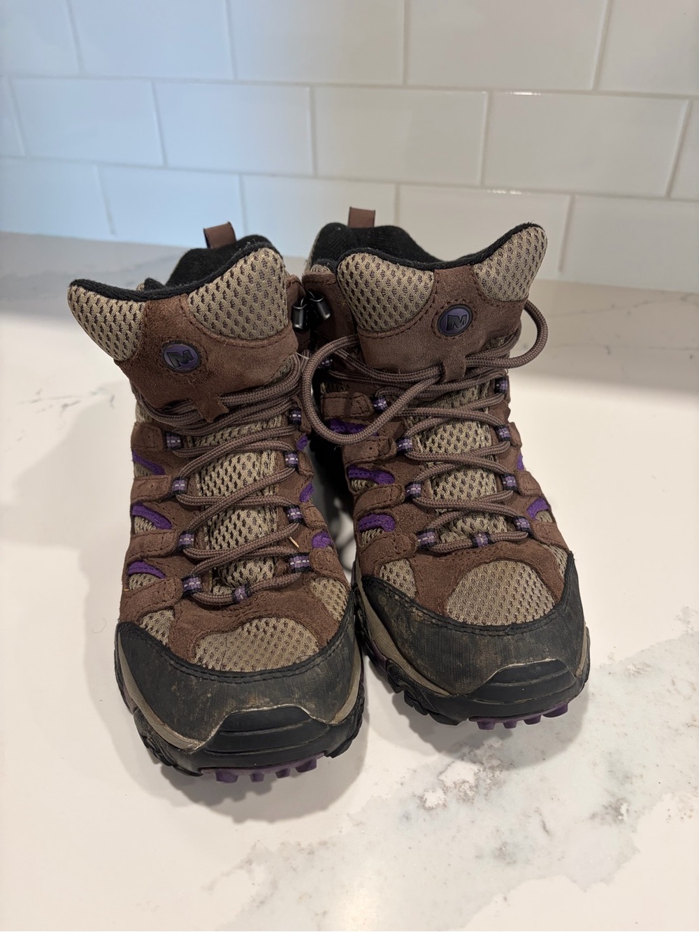 Merrell Brown and Purple Women's Hiking Boots - Picture 5 of 5
